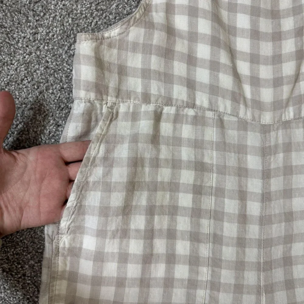 Lou & Grey Checkered Jumpsuit in Cream and Tan - Picture 3 of 13